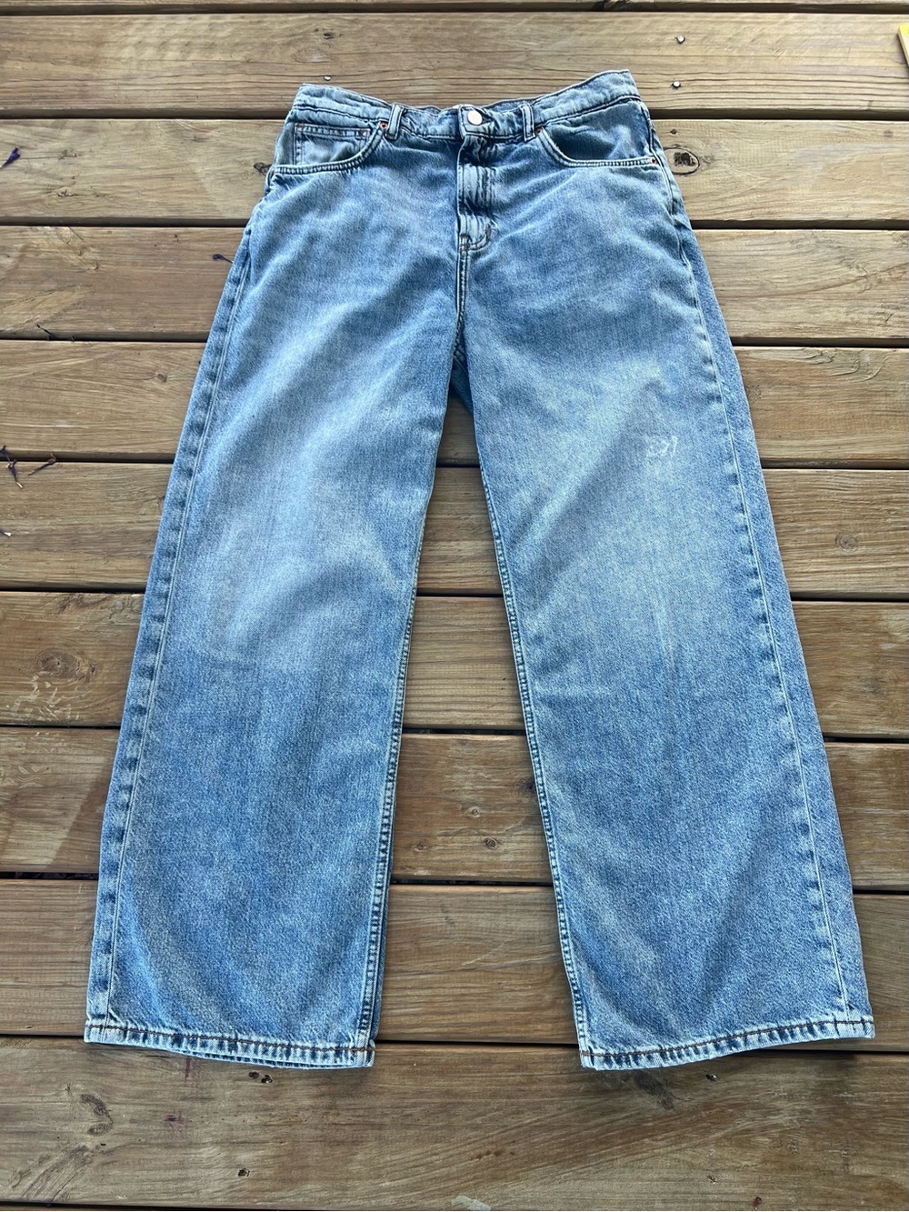 Reformation Palmer Lived-In Baggy Jeans Size 29 Light Blue
